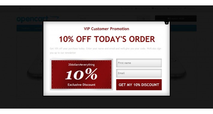 PopUp Coupon Code